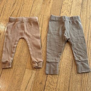 The Simple Folk & Quincy Mae Neutral Brown Baby Leggings Bundle 3-6 months
